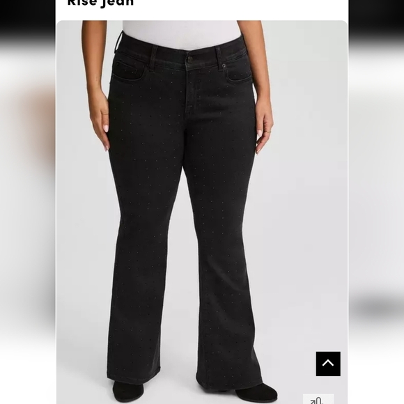 torrid Denim - RHINESTONE NWOT TORRID 18R Bombshell Flare High-Rise Jean